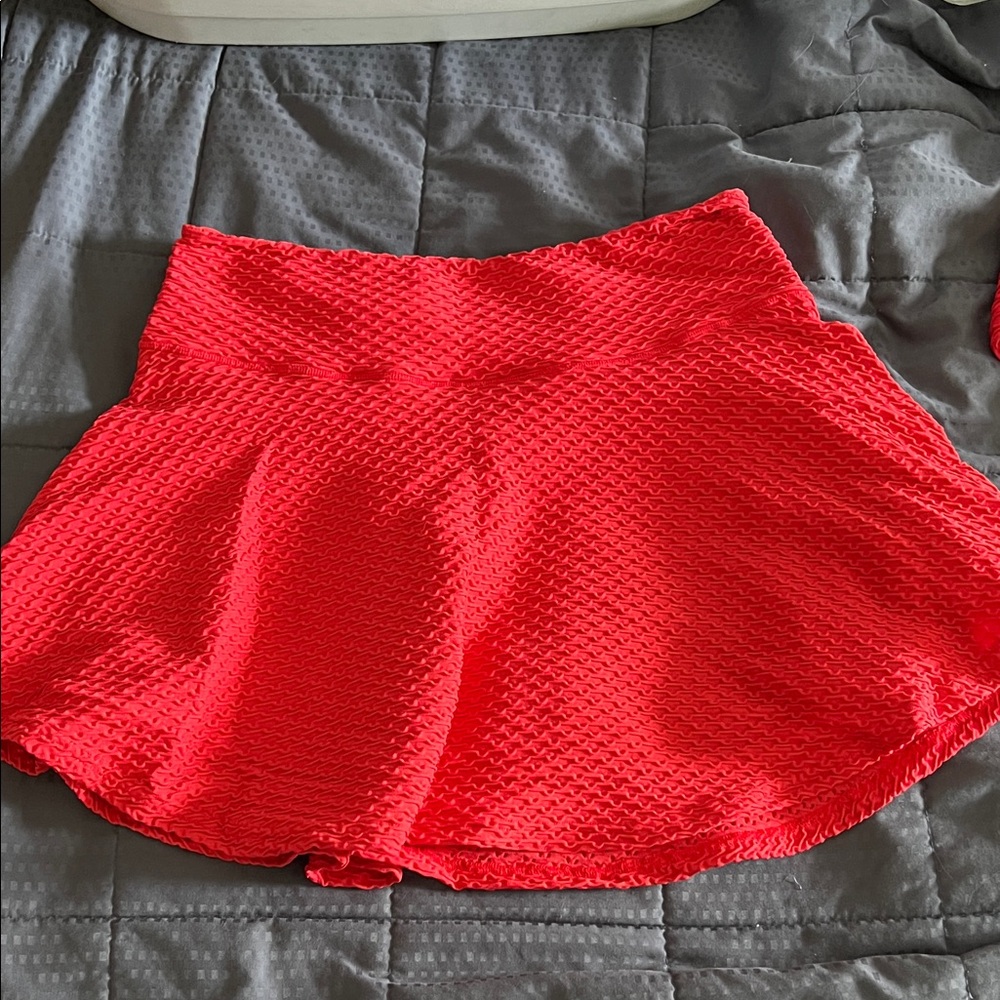 Constantly Varied Gear Red Textured Skorts